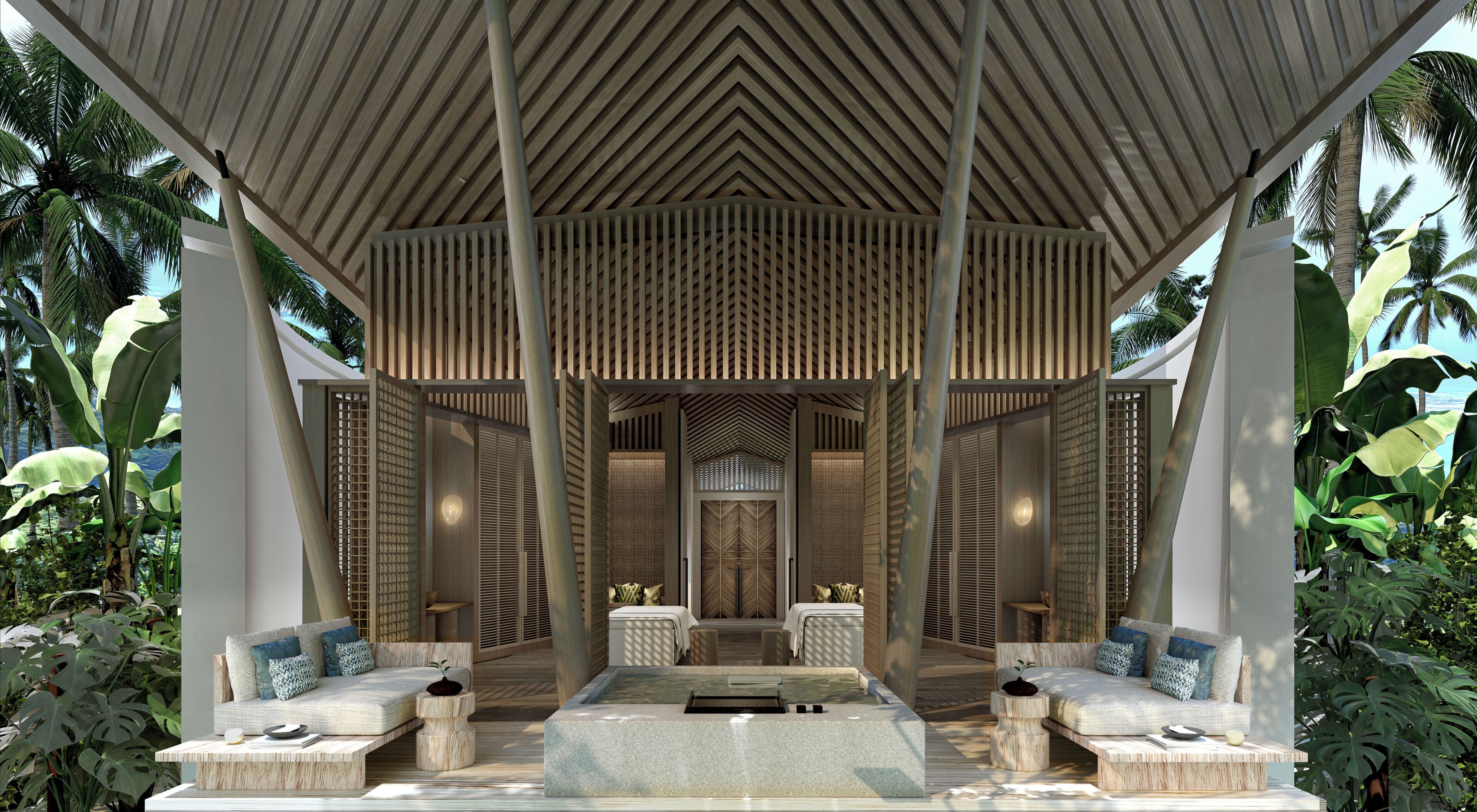 Salas de tratamiento para parejas, un sauna, baño turco