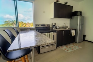 Private kitchen - Beachfront Ocean-View Apartment in Gated Community (Parrita)