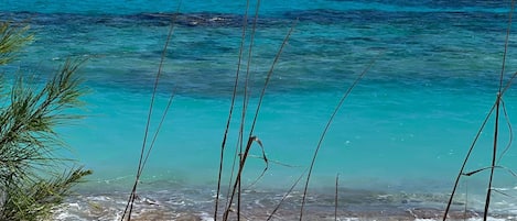 On the beach, beach towels