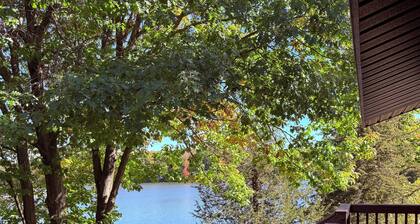 A lake home on a private peninsula located on Schmidt Lake in Buffalo.