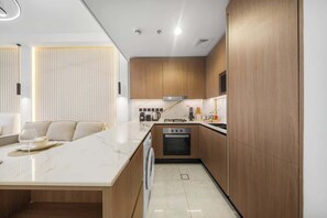 Private kitchen - Modern JVC Studio • Pool, Gym & Kid's Play Area (Dubai)