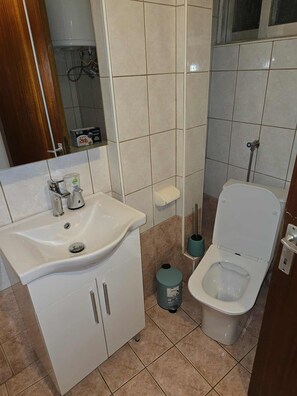 Hårtørrer, håndklæder, Sæbe, Toiletpapir