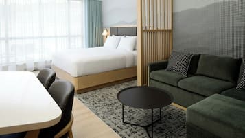 Studio, 1 giường cỡ king và sofa giường | Khu phòng khách