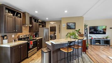 Microwave, oven, stovetop, dishwasher