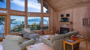 Smart-TV, Kamin, Bücher