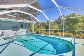 Pool - Canal-Front Home w/ Fishing Dock in Port Charlotte (Port Charlotte)