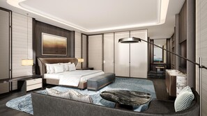 Suite Royal, 1 cama King size, con acceso al salón lounge del club (Dining Area) | Ropa de cama 
