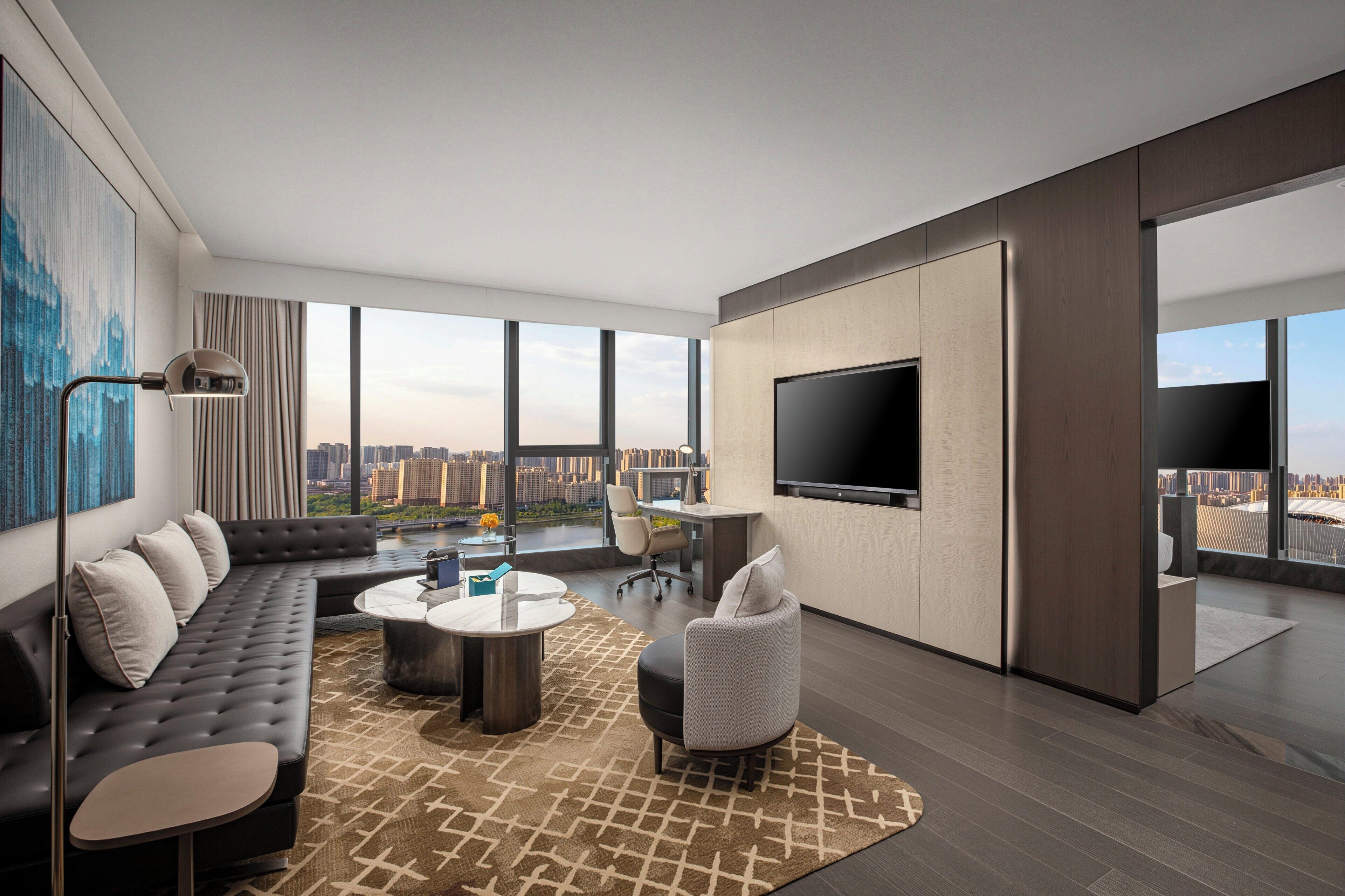 Executive-Suite, 1 King-Bett, Zutritt zur Club Lounge, Parkblick | Bettwäsche