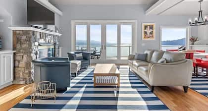 Lakefront luxury with dock and views near Gozzer