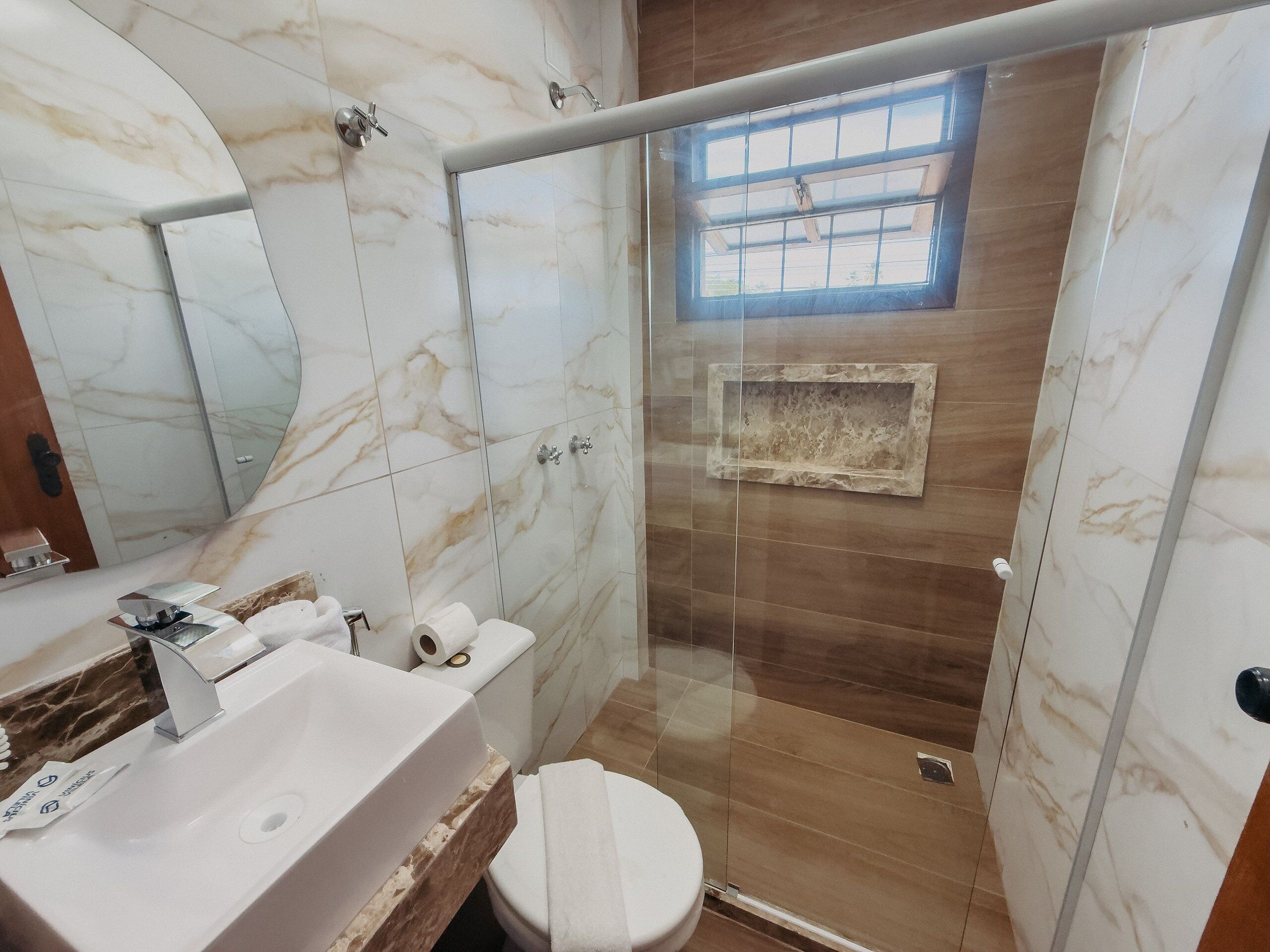 Villa | Bathroom | Hair dryer, towels, toilet paper
