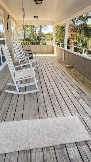 Terrace/patio - Lured Away -3BR / 2BA • Water-View Retreat (St. George Island)
