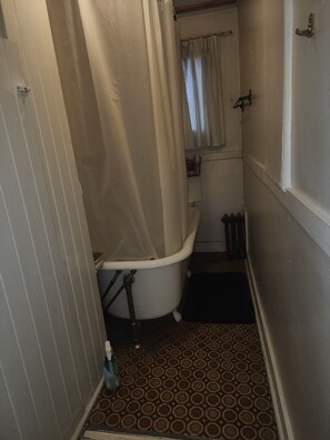 Douche, baignoire à remous, séchoir à cheveux, bidet