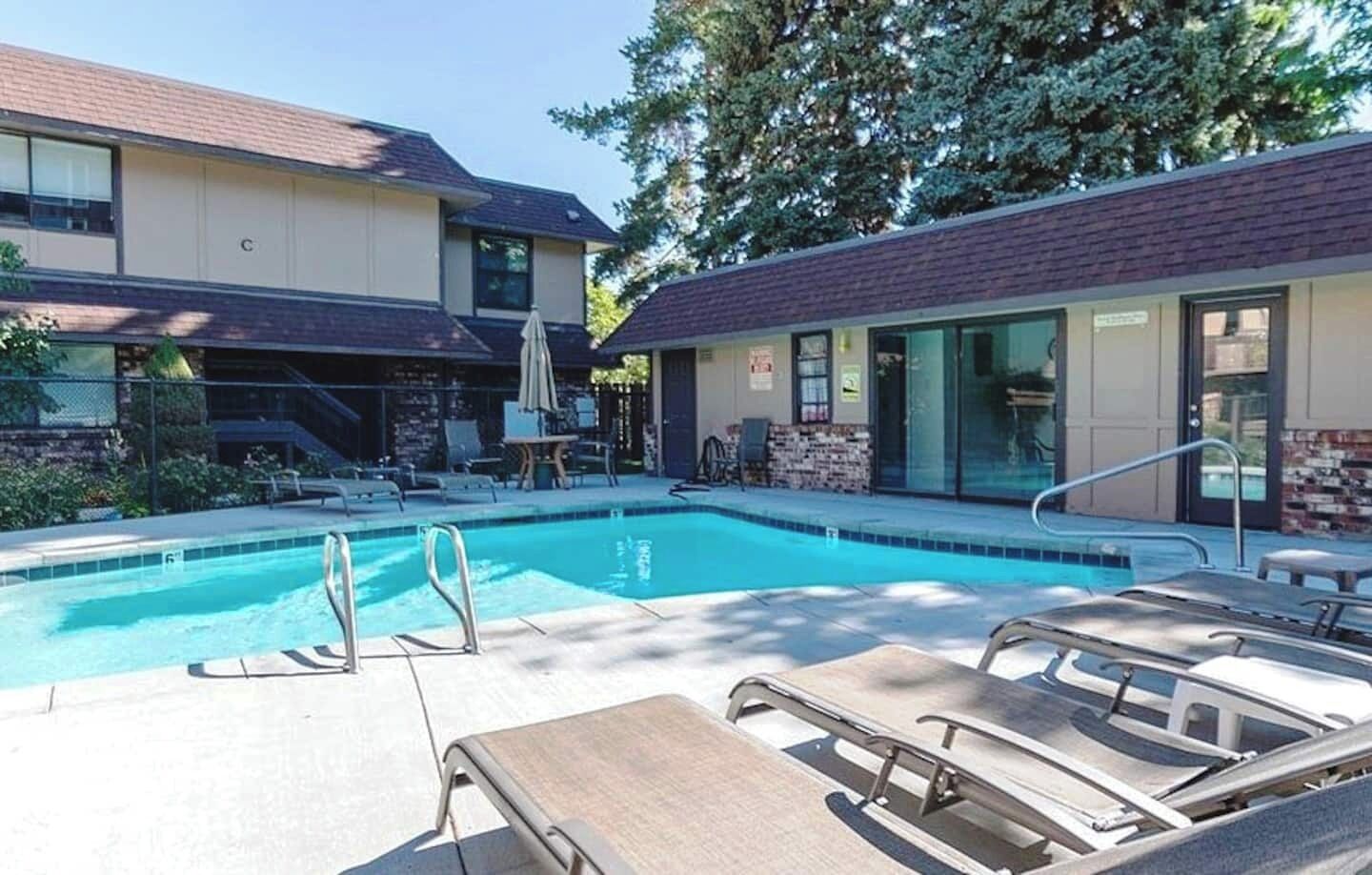 A heated pool