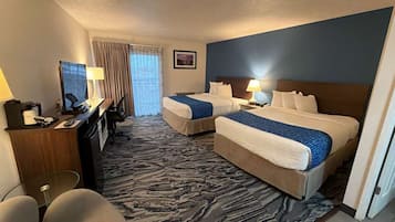 Quadruple Room, 2 Queen Beds, Non Smoking, City View | Desk, laptop workspace, iron/ironing board, free WiFi