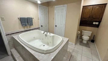 Shower, hair dryer, shampoo
