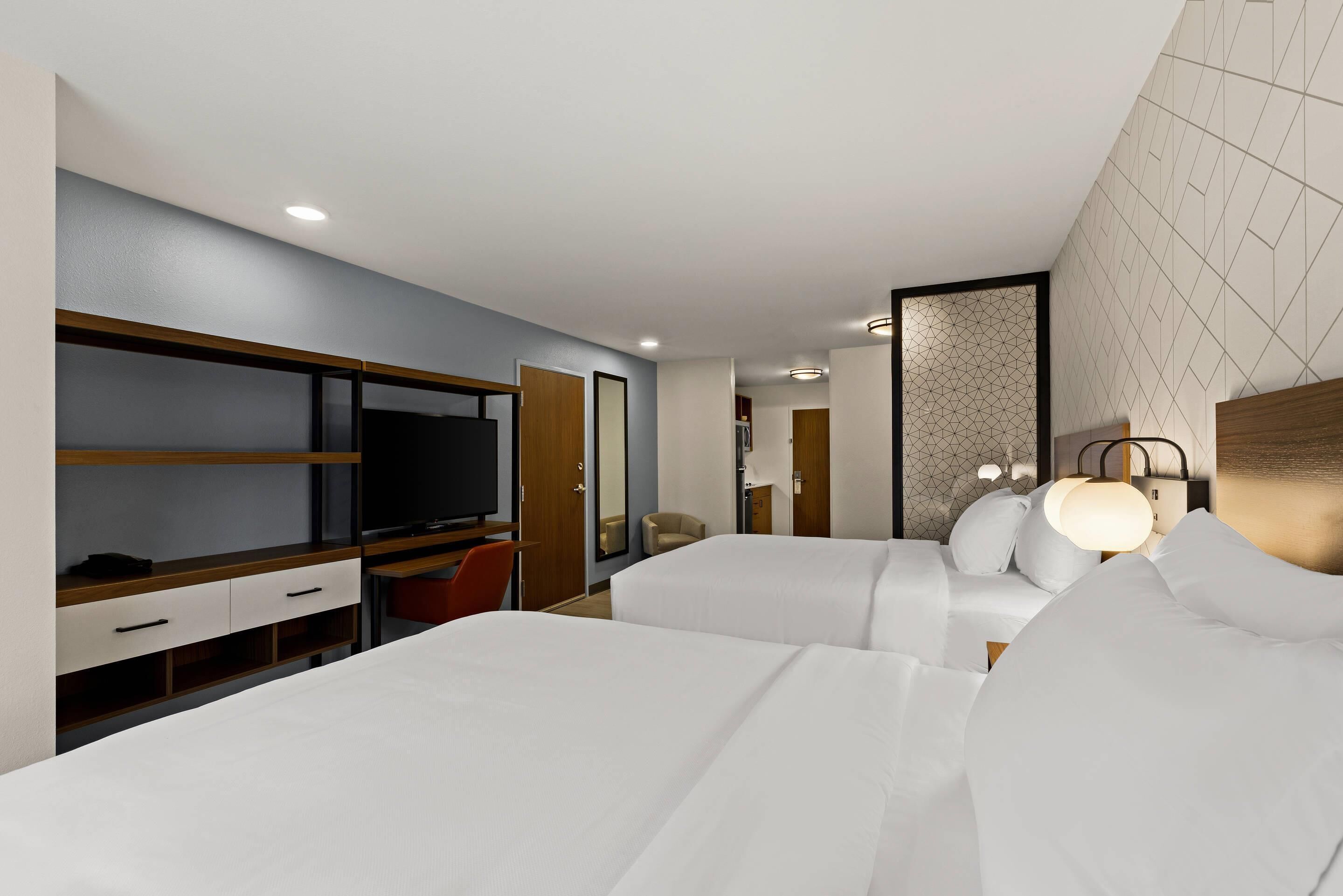 Room, 2 Queen Beds, Roll-in Shower, Non Smoking | Free WiFi