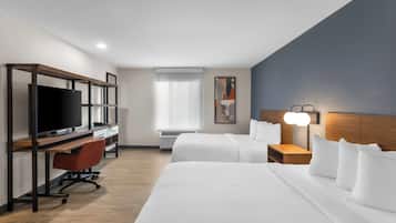 Pillow-top beds, individually furnished, desk, laptop workspace