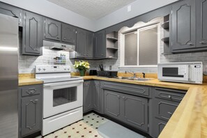 Microwave, oven, stovetop