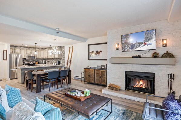 Smart TV, fireplace, offices