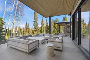 Terrace/patio - Kestrel at The Colony, Ski-In/Ski-Out Estate, Private Snowcat! (Park City)
