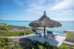 Terrace/patio - Newly Remodeled Estate Directly on the Calm Caribbean w/Pool, Views (Current)