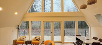 Unique A-Frame house nestled at the edge of rainforest with Sauna & Hot-tub