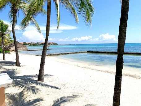 Beach nearby, beach umbrellas, beach towels