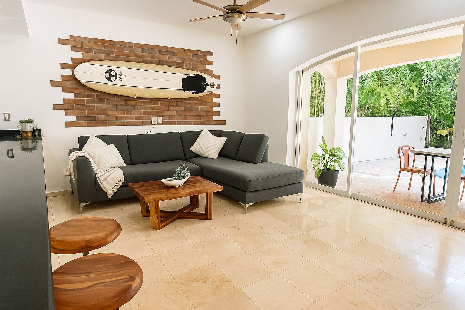 Deluxe Villa, Multiple Bedrooms, Private Pool, Garden View | Living area | 65-inch Smart TV with digital channels, Netflix, streaming services