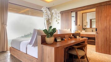 One Bedroom Luxury Serenity Cabin | Seprai premium, minibar, meja kerja, dan Wi-Fi gratis