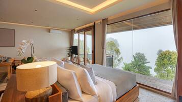 Kabin Mewah, 1 Tempat Tidur King, pemandangan lembah | Meja kerja dan Wi-Fi gratis