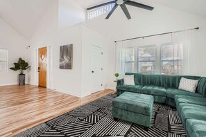 TV, fireplace, offices - East Atlanta Village Retreat | Spacious 5 Bedroom (Atlanta)