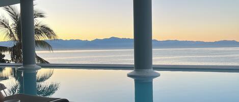 Piscine extérieure, piscine chauffée