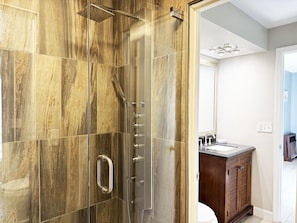 Shower, hair dryer