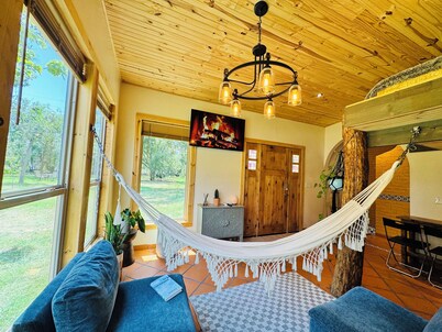 Casita Phoenix… charming mini cabin Spanish style on a Pecan Orchard