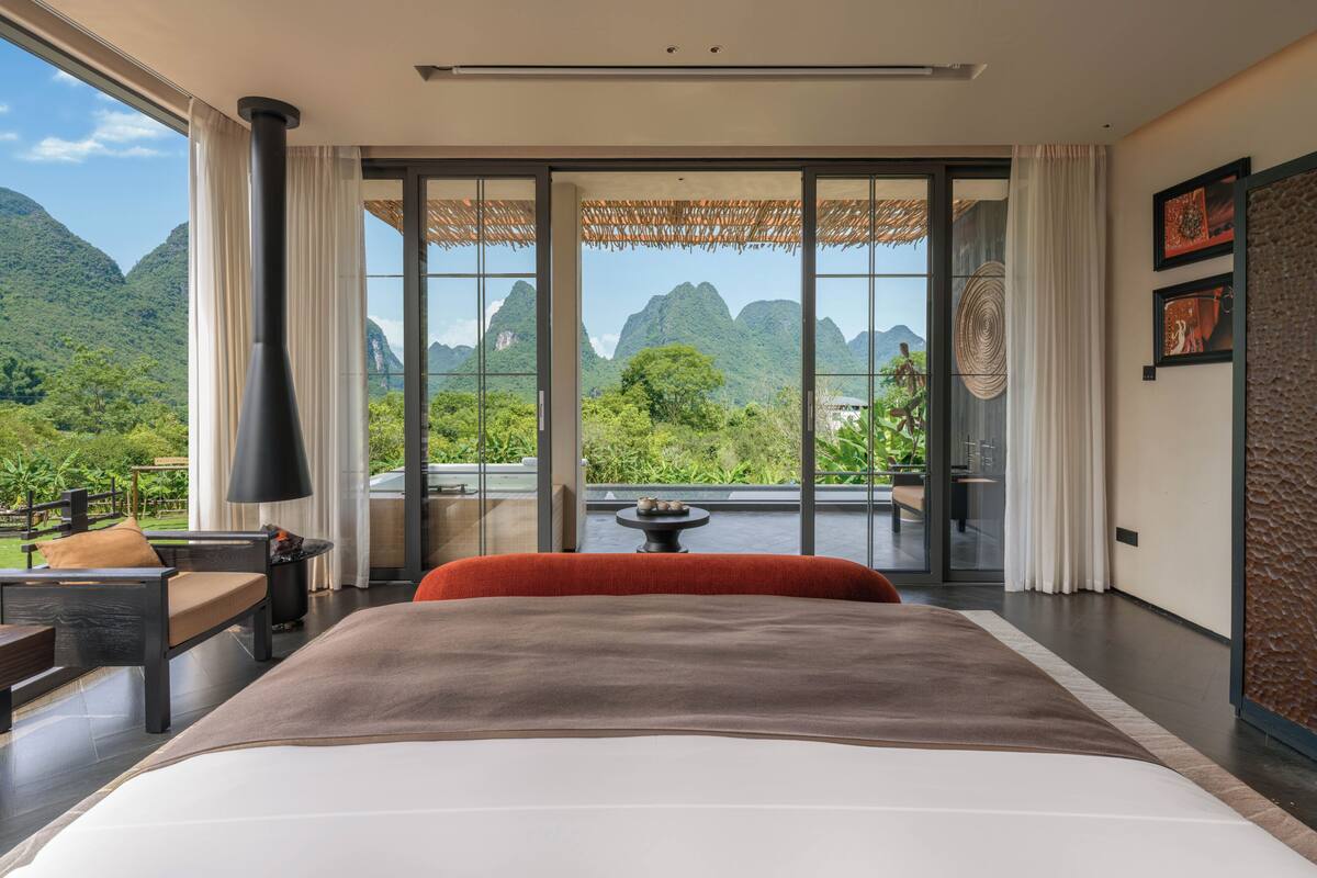 Premium bedding, memory-foam beds, free minibar, desk