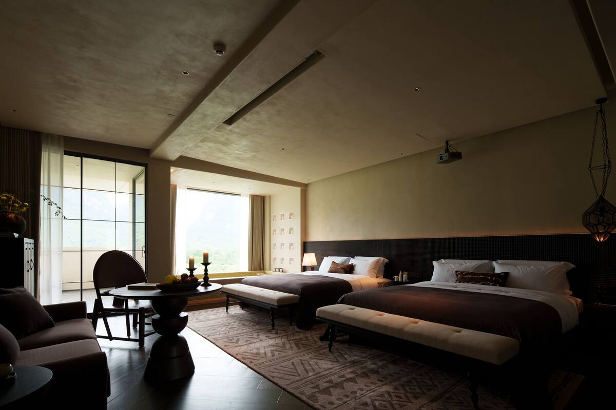 Family Twin Room, Hill View | Free minibar, desk, blackout drapes, iron/ironing board