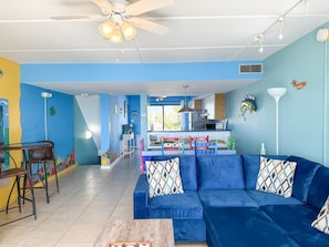 TV - Gulf-Front Villa A-6 Pool Access Sleeps 6 (Saint George Island)