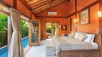 Vila Comfort, patio, pemandangan kolam renang | Wi-Fi gratis