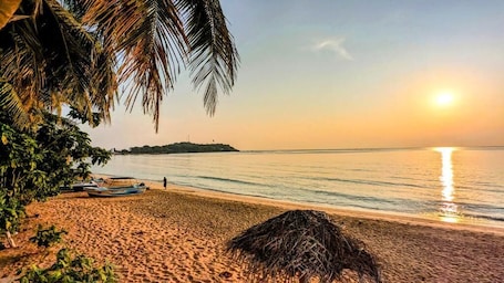 Private beach, white sand