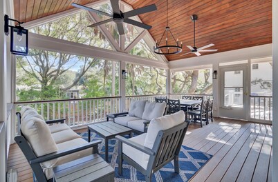 Steps to Isle of Palms Beach w/ Porch Dining, Outdoor Shower & Open Living