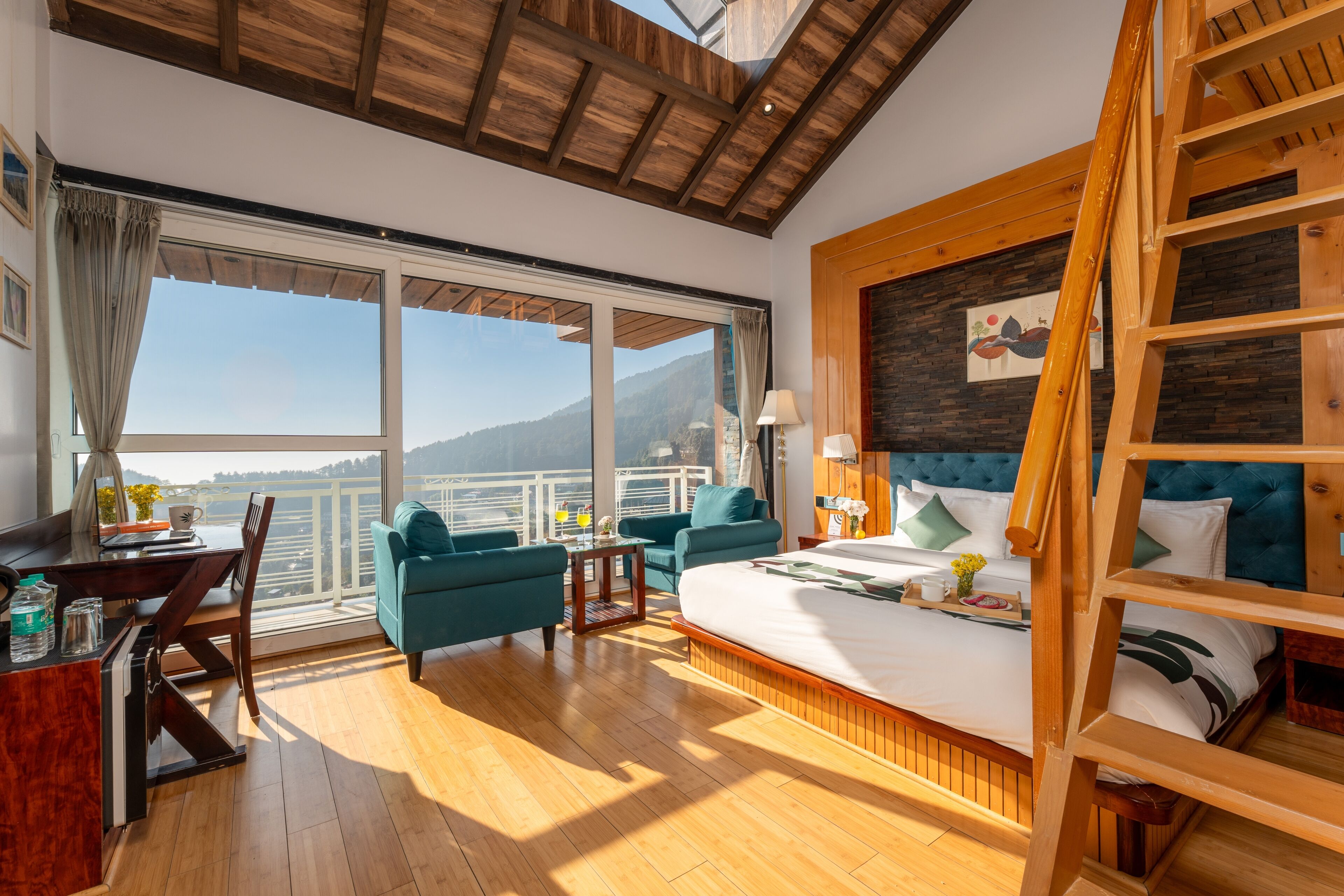 King Quad Attic with Balcony