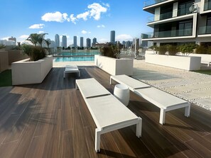 Terrace/patio - Modern JVC Apt with Pool & Gym (Dubai)