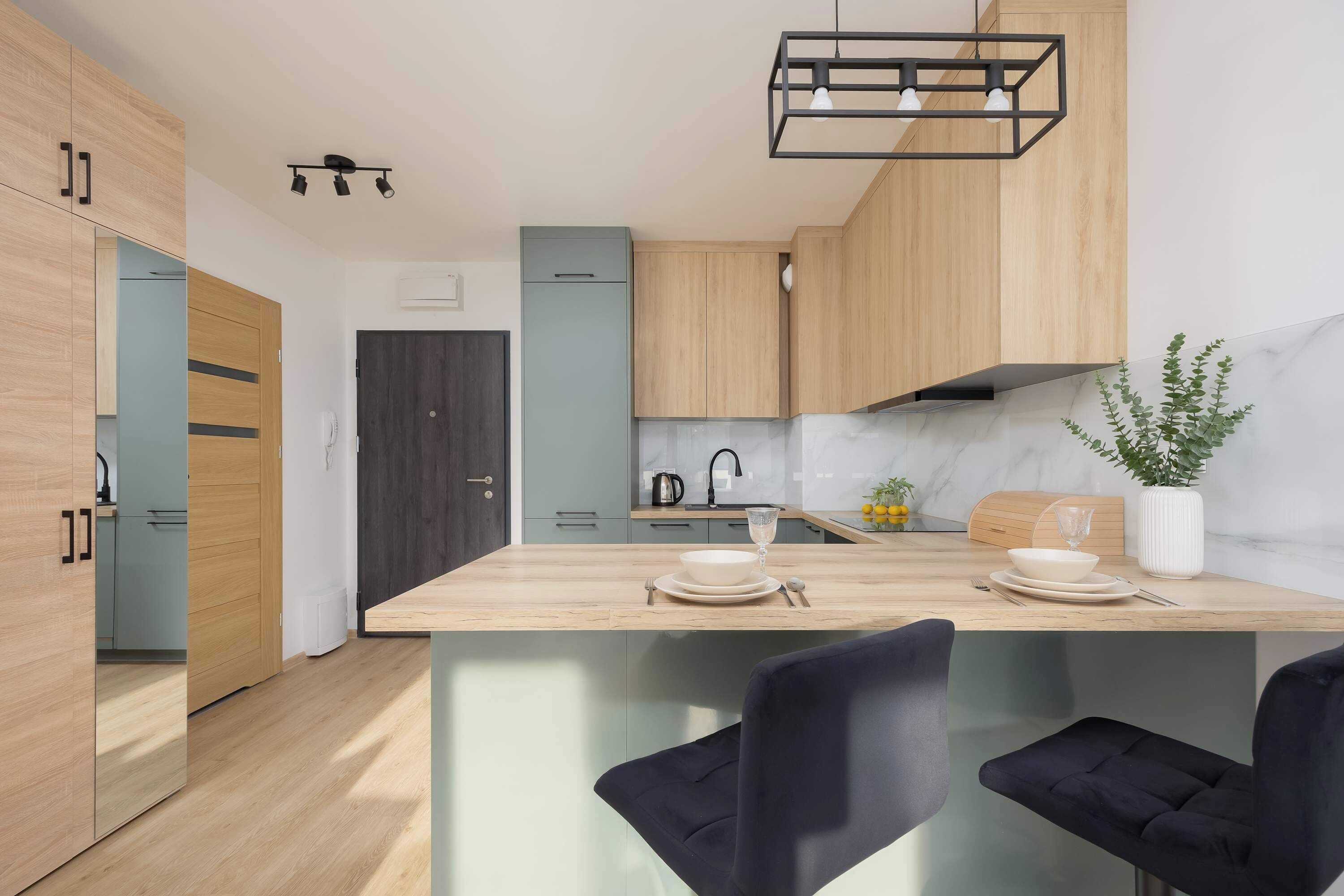 Refrigerador, horno, placa de cocina, lavavajillas