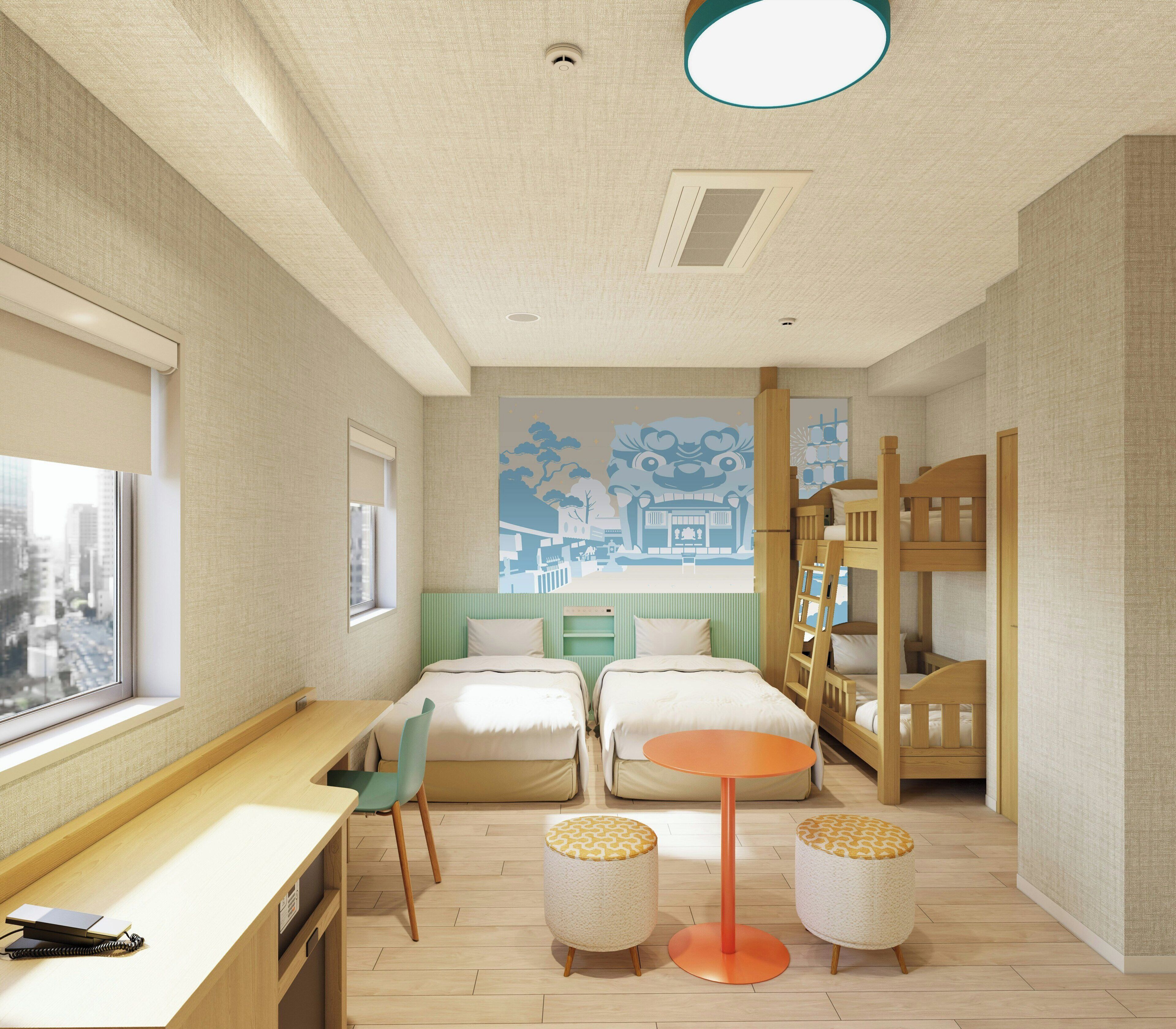 Desk, laptop workspace, free WiFi, bed sheets