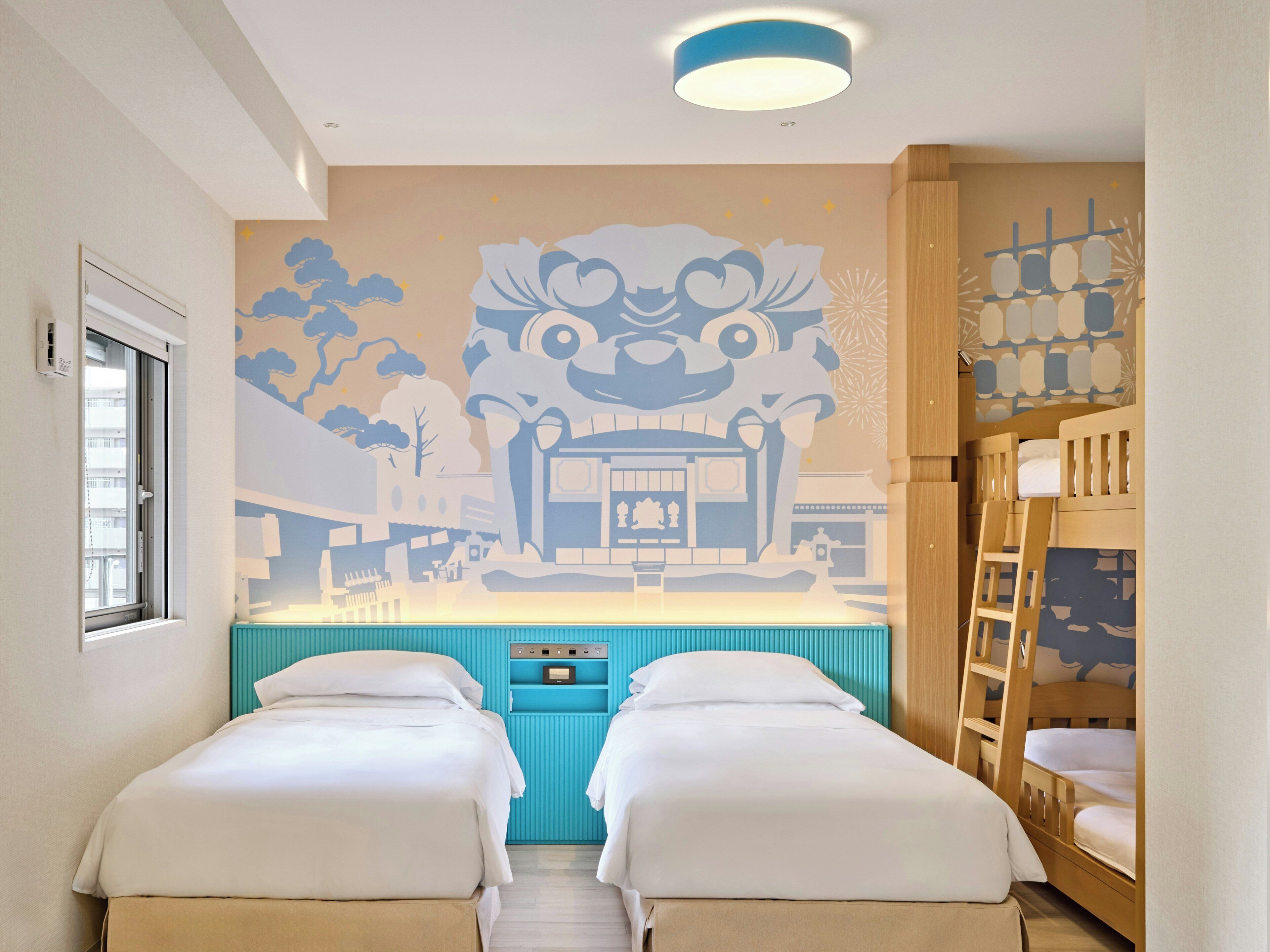 Desk, laptop workspace, free WiFi, bed sheets