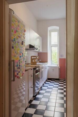 Shared fridge, microwave