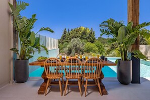 Biệt thự Cao cấp, hồ bơi riêng, quang cảnh vườn | Phòng ăn