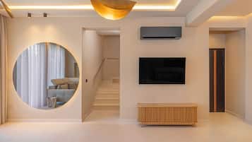 Luxury-Villa, eigener Pool, Gartenblick | Wohnbereich