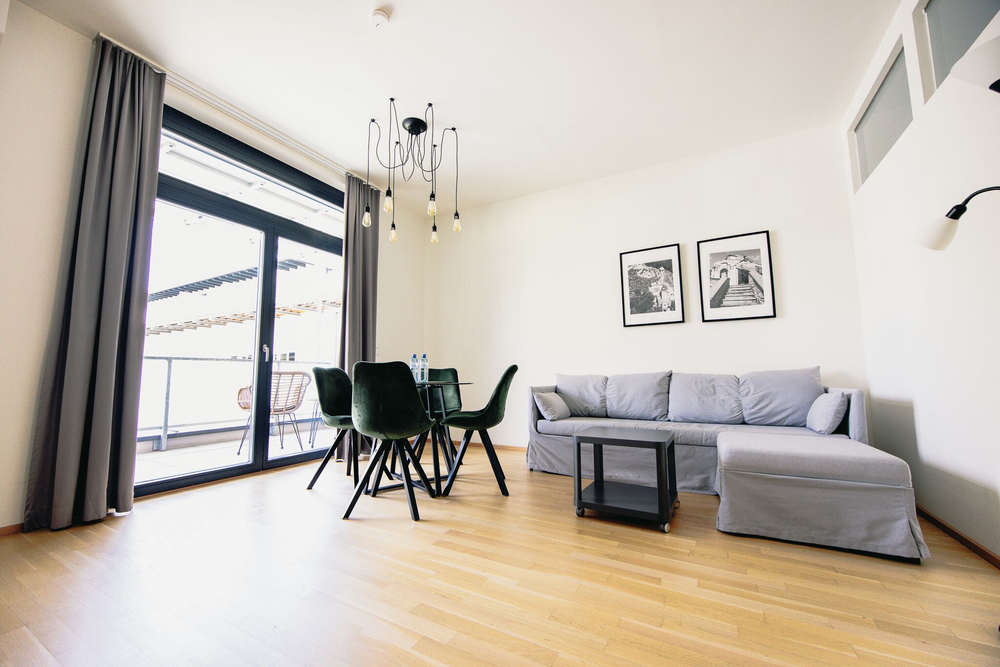 Deluxe Apartment, Balcony, City View | Living area