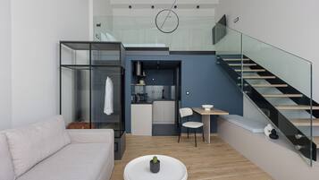 Executive-suite - søudsigt | Pengeskab på værelset, mørklægningsgardiner, lydisolering